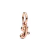 English letter pendant charms rose gold fashion beads party designer jewelry DIY fit Pandora necklace bracelet