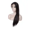 Peruwiańskie ludzkie włosy 13*4 koronkowa przednia peruka jedwabista prosty naturalny kolor norki 12-32 cali peruki za darmo