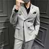 Men's Suits Blazers High-quality Suits Fit Casual Business Plus Size Formal Suits Men's Groom Groomsmen Dresses Ensemble Costume Homme 230303