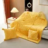 枕は、ソファキルトの装飾的な贅沢をカバーしています四季のすべてのソファープーフのデュアルプラーズユニバーサル