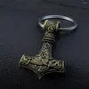 Keychains Fashion Viking Rune Hammer Bottle Opener Keychian Pendant Accessories Beer Tool For Fans Gifts Norse Jewelry