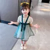 Девушки платья девочки одеваются летняя новая детская одежда древний стиль сказочный костюм китайский стиль детские детские платье принцесса зеленое R230222