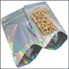 wholesale car dvr Packing Bags 100Pcs Lot Resealable Stand Up Zipper Aluminum Foil Pouch Plastic Holographic Smell Proof Bag Food Storage Packaging Dr Dh69D