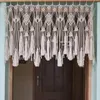 Vorhang Bohemia gehäkelt für Fenster und Tür, Hochzeit, Urlaub, Baumwollgarn, gestrickt mit Perlen, Heimdekoration