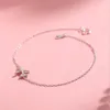 Bangle Silver Color Fine Jewelry Zircon Bracelets Plane Elegant Female Adjustable Chain For Woman Girls Birthday Gifts SB060