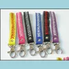 Keychains Lanyards Bracelet New Factory Baseball Keychain Fastpitch Softball Accessories Drop Delivery Fashion Dh57A