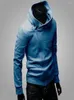 Sweats à capuche pour hommes Diagonal Zipper Hoodie British Split Solid Color Coat Cardigan