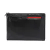 Atacado fábrica simples coringa preto negócio envelope saco grande capacidade de couro moda armazenamento carteira rua tendência contraste cor bolsa masculina 9906