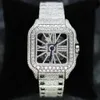 Premium hoogwaardige VVS topmerk Hot Custom Dign Hip Hop Men Woman Luxury Hand Set Lced Diamond Moissanite Watchhwak