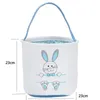 Panier de pâques de fête, seaux en toile personnalisés, sacs cadeaux de lapin de pâques, fourre-tout en queue de lapin, 10 Styles mélangés, vente en gros