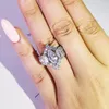 2023 CHOUCONG BRAND WEDDENT RINGS JOLLEYRY SEIR SIER MARQUISE CUT WHITE TOPAZ CZ Diamond Edernity Enighter Band For For Lover