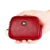 Wallets Fashion Genuine Leather Women Coin Purse Double Zipper Small Purse Wallet Carteras Para Mujer Mini Purses Billeteras Para MujerL230303