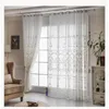 Gordijngordijnen voor woonkamer eetkamer slaapkamer luxe elegante prachtige comfortabele Europees borduurwerk gecodeerd wit