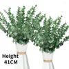 Decorative Flowers 10pcs Artificial Eucalyptus Leaf Single Ins Decoration Home Wedding38cm Flower Arrangement Greenplant