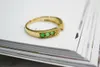 Anelli di cluster SX Solid 18K Gold 18K 0,35CT Natura Emerald Preties per donne gioielli fine presenta l'ammonizione di sei parole