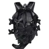 Sacs de rangement 3D Dragon sac à dos réaliste Black mignon sac à école avec pointes