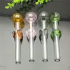 2023 Europa e Americapipa in vetro gorgogliatore pipa per fumare acqua Bong in vetro Pentola calda con foglie colorate e bolle di vetro