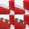 Gafas de diseñador de moda gafas de sol de lujo para hombres negocios conducción portátil lectura gafas de sol damas delicadas gafas de sol de diseñador sin marco mujeres PJ039 B23