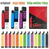 Top Quality PUFF FLEX 2800 Puffs Disposable Bars Vape Pen 1500mAh Battery 10ML Pods Cartridge Pre-Filled eCigarette Vaporizer Portable Vapor