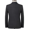 メンズスーツ2023メンズダークグレーのウェディングブレザースリムフィットコート男性ビジネスカジュアルフォーマルパーティードレスブレザージャケット