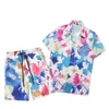 Mens Designers Tracksuit Set Luxury Classic Fashion Hawaiian Shirts Tracksuits Pineapple Print Shorts Shirt Short Sleeve Suit 4CCG