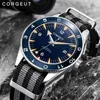 Wristwatches 41mm Watch Men Automatic Mechanical Luxury Military Clock Nylon Strap Luminous Waterproof Calendar Male WristWatch