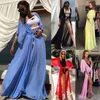 Sarongs Fashion Women Swimsuit Bikini Cover Up Sexy Beach Ups Elegant Solid Summer Chiffon Long Dress Tunic Kaftan