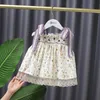 Meninas Meninas Mini Mini Vestido 2023 Verão Floral Lace Shorts 2 peças Roupas para bebê de 1 a 6 anos de idade