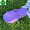 Sandal مثقبة الشعار منصة Slipon Platform Rubber Menals Men Men Women Slippers Flip Flops Beige Jade Ivory Pink Beach SL3898082