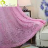 Vente de rideaux Curtains précipités Salon Rose 3d Noël pour les traitements de fenêtre en dentelle européenne