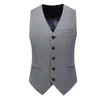 Costumes pour hommes Blazers (veste pantalon gilet) Chic gris revers cranté 3 pièces marié smokings pour mariage formel bal costume soirée soirée Blazer Cust