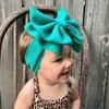 Hair Accessories 2023 Turban 7'' Big Bow Headband For Girls Headwrap Textured Fabric Elastic Kids DIY Accessorie