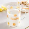 Verres à vin Kawaii pêche haute verre borosilicaté résistant à la chaleur tasse à eau pour les filles ménage café lait tasse petit déjeuner salade bol tasses