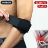 Genouillères coudières Sports Compression Coudières Sangles de soutien avec coussinet en GEL Bande réglable pour golfeur de tennis Soulager la douleur à l'avant-bras tendinite J230303