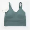 LL Yoga BH-linne för kvinnor med bröstkudde Gym Sportkläder dam Sexig Tight Yoga Fitness-logotyp Linne Sporttopp Samma modell Dam