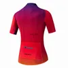 Cykelskjortor toppar Weimostar Red Cycling Jersey Women High Quality Cycling Clothing Tops Pro Team Bike Jersey Mountain Bicycle Shirt Ropa Ciclismo T230303