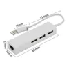 Nouveau Adaptateur réseau USB Ethernet type c-c 3.1 à 3.0 Hub Lan RJ45 pour Macbook US