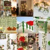 Strings 3/5M Flower Green Leaf String Lights Artificial Vine Fairy Battery Powered Tree Garland Light For Weeding Home Decoration