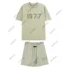 Trainingspakken voor heren T-shirtsets Essen Letter Street chic Casual ademend Zomer Tops Shorts Tees Buitensportpakken Sportkleding Kwaliteitsset 1977