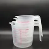 250/500/600/1000 ml Plastiska transparenta mätkoppar Tools kanna Häll Spout Surface Kitchen Tool Graduated Measuring Cup Cooking Supplies SN4095