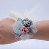 Decorative Flowers Wrist Corsage Bridesmaid Sisters Hand Artificial Bridal For Wedding Dancing Party Decor Prom Accessories