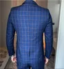 Mäns kostymer blazers boutique blazer väst byxor mode affär variation gentleman elegant avslappnad formell klänning koreansk kostym tredelad kostym 230303