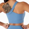 Yoga outfit One Shoulder Sports BH For Women Sexig gymträning Underkläder Training Fitness Running Push Up Bralette Top Shockproof Sportswear