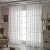 Gordijngordijnen voor woonkamer eetkamer slaapkamer luxe elegante prachtige comfortabele Europees borduurwerk gecodeerd wit