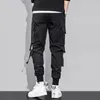 Herenbroek Joggers mannen Fashion Hip Hop Cargo Streetwear Mens Heatpants Militaire stijl Wide been Traptringbroek Lange linten