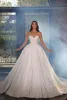 Efektowna suknia balowa sukienki ślubne kochanie Spaghetti 3D Kwiat Wnioskodawca Dekoracyjny boisko do sądu Tiul Made Made Bridal Suknia Vestidos de novia