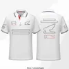 2023 F1 Formula 1 Aston Martin Black White Mens Polo Shirt Long Sleeve Racing Outdoor Sports Breathable Top