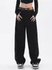 Jeans feminino retro cintura alta jeans feminino harajuku vintage preto bf streetwear de estilo de partida femme de femme larga calça jeans de perna 230303
