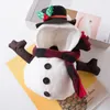 Abbigliamento per cani Nastro di chiusura per vestiti Striking Dress Up Cloth Christmas Upright Snowman Chihuahua Pet Outfits Labrador