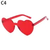 Sonnenbrille Mode Liebe Herz Frauen Trendy Transparent Candy Farbe Objektiv Sonnenbrille Shades Herz-Form Party Favor Brillen